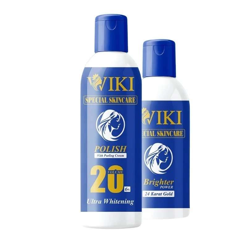 WIKI Special Skin Care Polish With Peeling Cream 200ml & 24K Gold Brighter Powder 100ml – Ultra Whitening Formula - Image 4