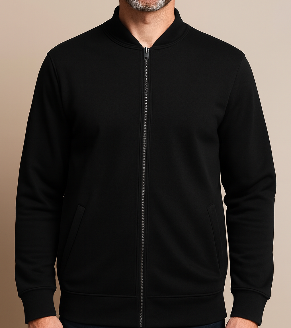 Premium Zipper Jacket For Men | French Fleece Fabric | Smart Look, Comfortable Wear, Easy Wash - Image 2