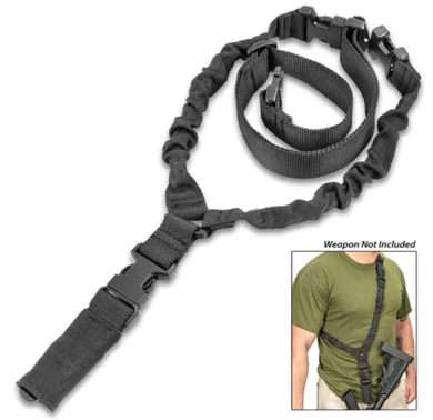 Durable Tactical Rifle Sling for Hunting & Training – Adjustable, Bungee, Quick Detach - Image 2