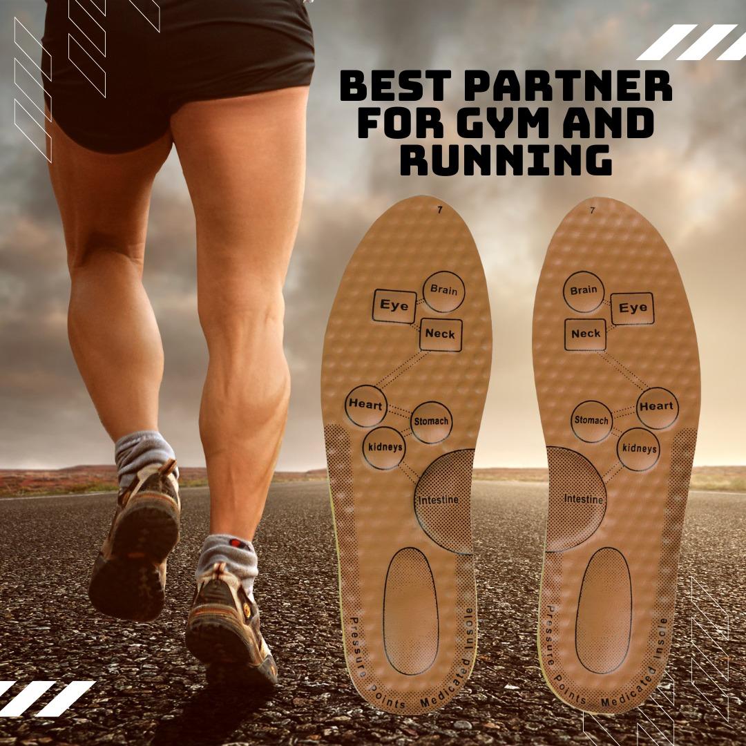 Medicated Insoles with Pressure Points – Shock Absorbing, Sweat-Absorbing, Arch Support Orthotic Insoles for Men & Women