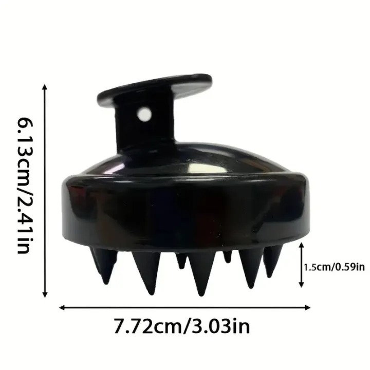 1 Piece Scalp Massager Shampoo Brush – Silicone Hair Scalp Scrubber for Deep Cleaning & Relaxing Massage (Multicolor, Pack of 1) - Image 4