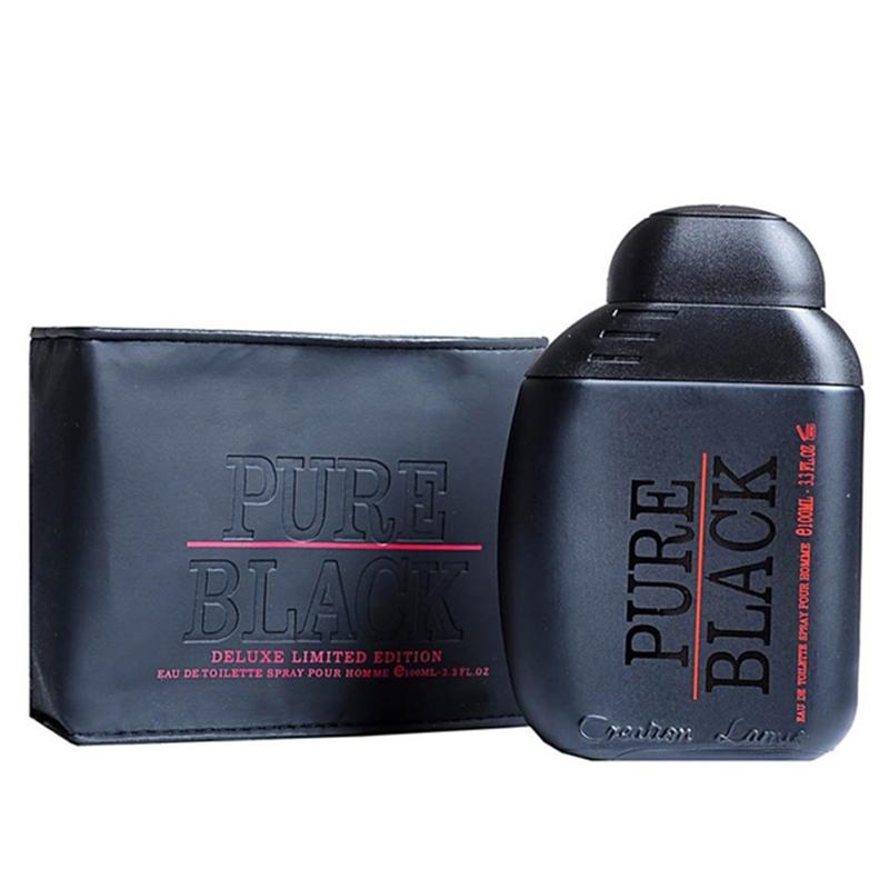 Pack of 1 - Creation Lamis Pure Black Eau de Toilette Spray for Men, Bold and Masculine Fragrance, 3.4 Fluid Ounces – Long-Lasting Scent – Premium Designer-Inspired Cologne - 100ml