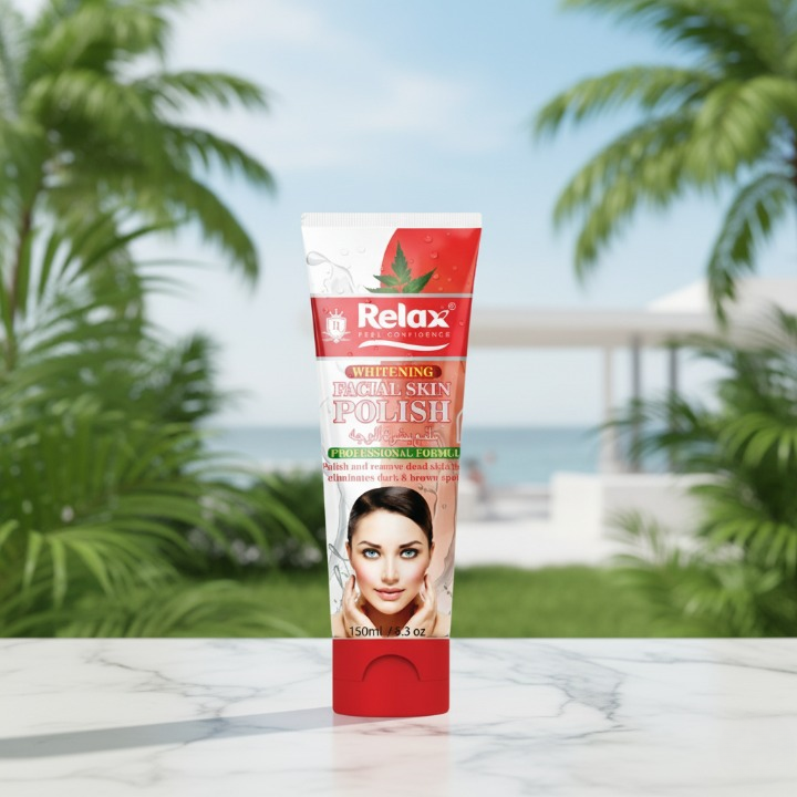 Relax Whitening Facial Skin Polish – Original Quality Brightening & Smoothing Formula for Clear, Radiant & Healthy-Looking Skin (150ml) - Image 5