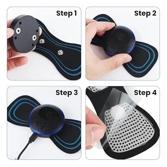 Wireless EMS Mini Body Massager – Portable Butterfly Massager with 8 Modes for Blood Circulation & Pain Relief - Image 4
