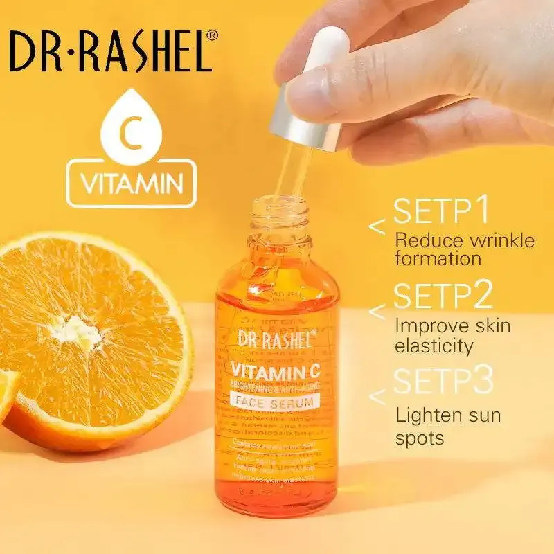 DR RASHEL Vitamin C Face Serum – Brightening & Anti-Aging Skin Care, 50ml - Image 4