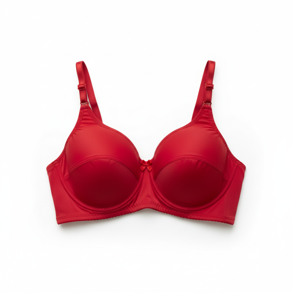 Plan Jersey Bra – Comfortable Everyday Women’s Bra | Soft Fabric, Perfect Fit, Red Color