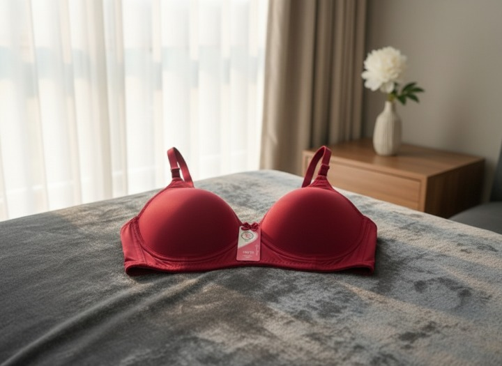 Plan Jersey Bra – Comfortable Everyday Women’s Bra | Soft Fabric, Perfect Fit, Maroon Color - Image 3