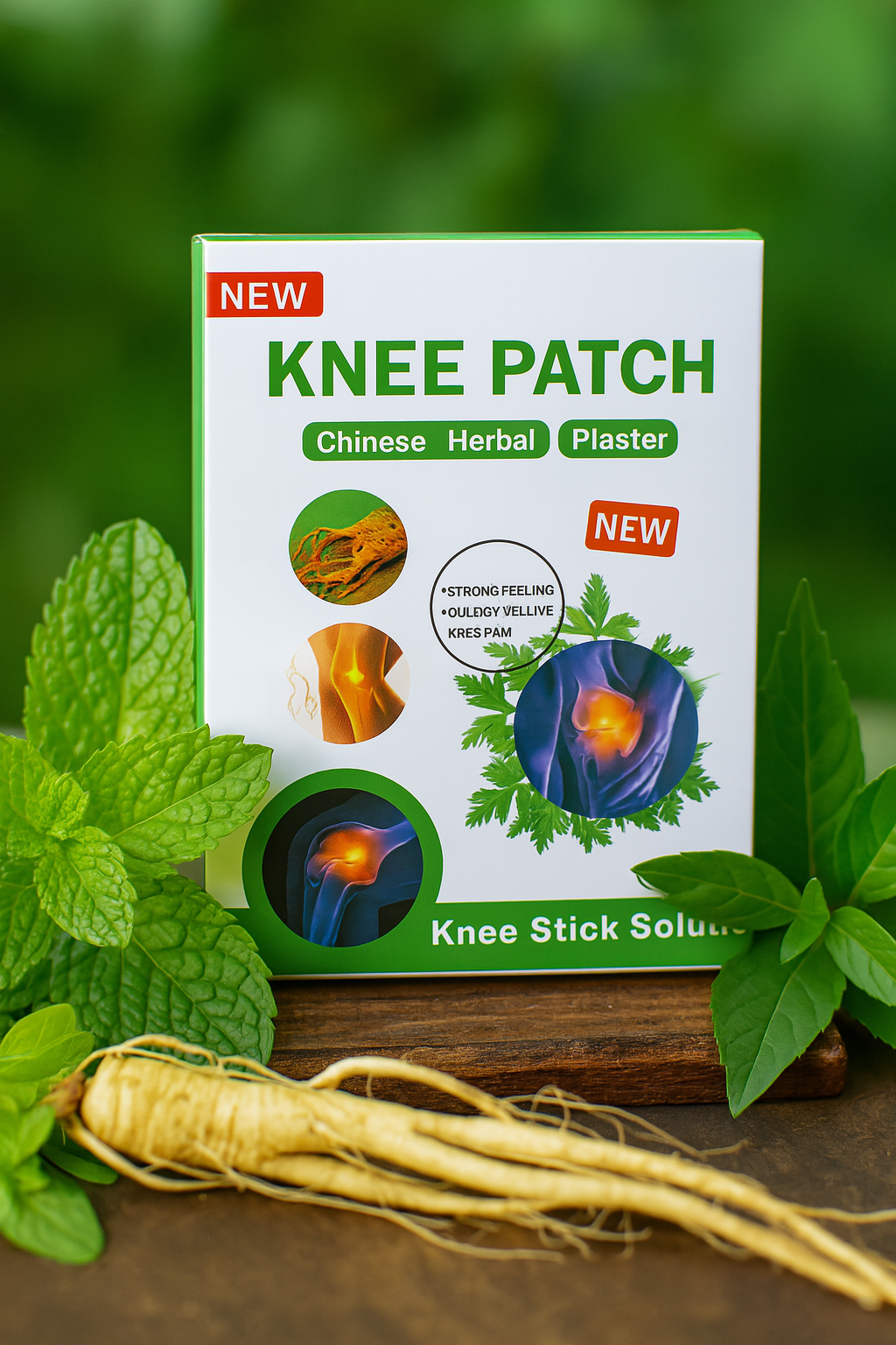 Herbal Knee Pain Relief Patch – Heat Therapy for Joint & Muscle Comfort, Natural Ingredients Pack Of 10 Pcs