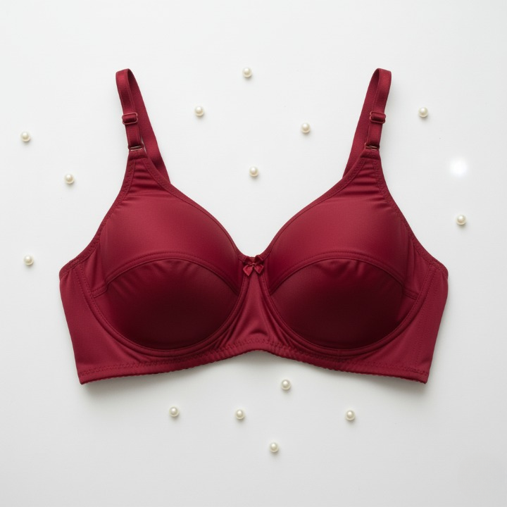 Plan Jersey Bra – Comfortable Everyday Women’s Bra | Soft Fabric, Perfect Fit, Maroon Color