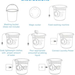 Portable USB Travel Turbo Mini Washer | Ultrasonic Rotating Turbine Washing Machine for Socks Underwear Dishes Clothes