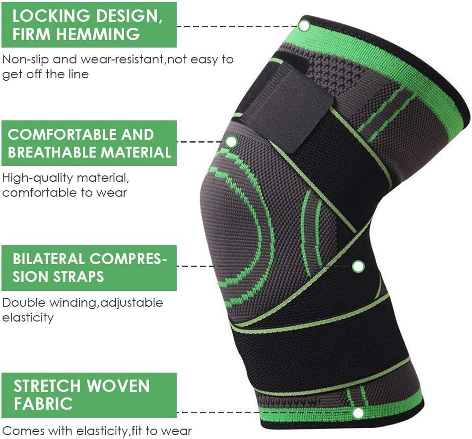 Knee Support Band for Pressure Weaving with 3D Weave Protection Against Injury Pressure Adjustable Knee Support for Men and Women - Image 5