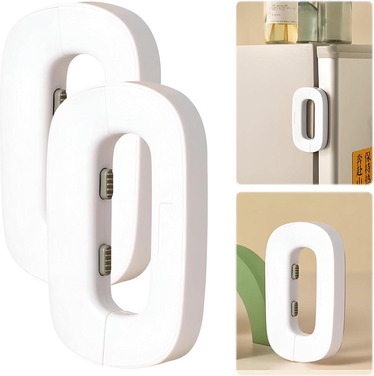 Child Safety Refrigerator Lock – Self-Adhesive Fridge & Freezer Door Lock with Double Safety Button – Easy One-Hand Use - Image 4