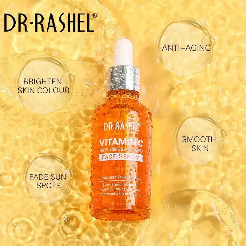 DR RASHEL Vitamin C Face Serum – Brightening & Anti-Aging Skin Care, 50ml - Image 3