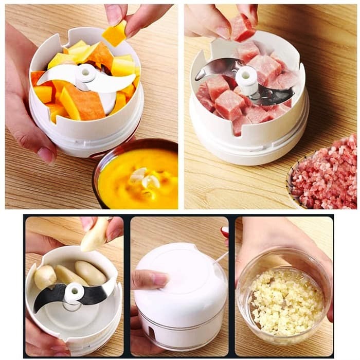 Mini Food Chopper – Hand-Powered Meat Grinder, Mincer, Mixer & Blender for Fruits, Vegetables, Nuts, and Meat | Powerful & Portable Kitchen Tool - Image 5