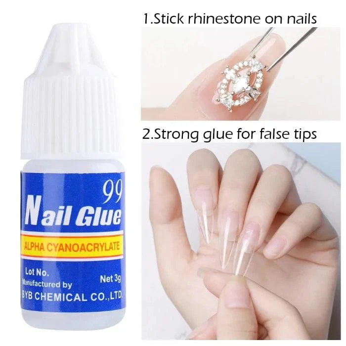 Pack of 5 – Strong Nail Glue for Nail Art, Decorations & Artificial Nails – Quick-Drying Adhesive for Press-Ons, Nail Tips, Rhinestones & DIY Manicure - Image 5