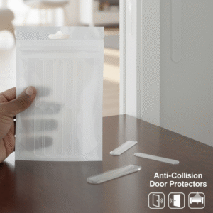 Pack of 10 Anti-Collision Door Stickers – Silicone Wall Protectors, Perforation-Free, Non-Marking, Mute Buffer Strips for Home & Furniture Safety