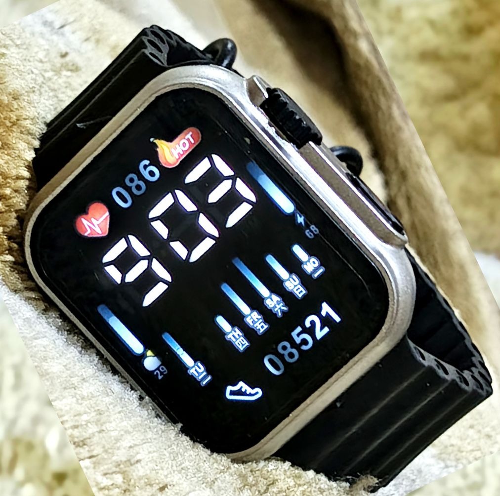 Black Stylish LED Digital Watch – Cell Operated Wrist Watch with Bright Display, Lightweight & Trendy Design for Men & Women – Non Waterproof (Without Box) - Image 2