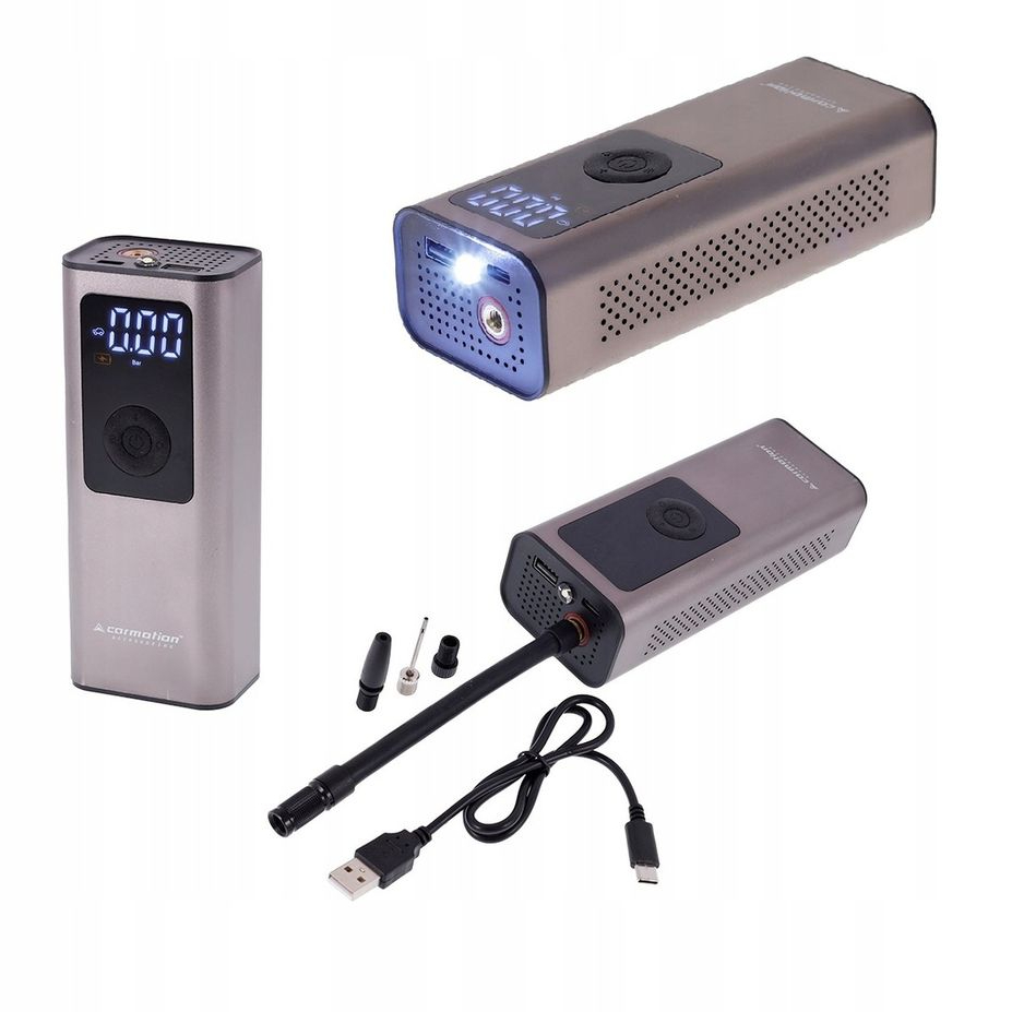 Air Compressor – Wireless Electric Air Pump for Car & Bike Tires | 150 PSI / 10 BAR Portable Compressor with 2000mAh Battery ( Black )