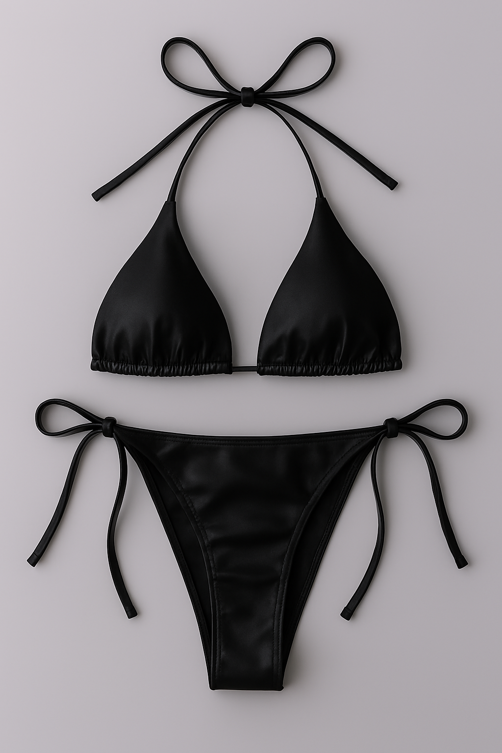 Women’s Bikini Set – Halter Neck Triangle Top & Adjustable Side-Tie Bottom | Stylish Swimwear for Beach & Pool - Image 3