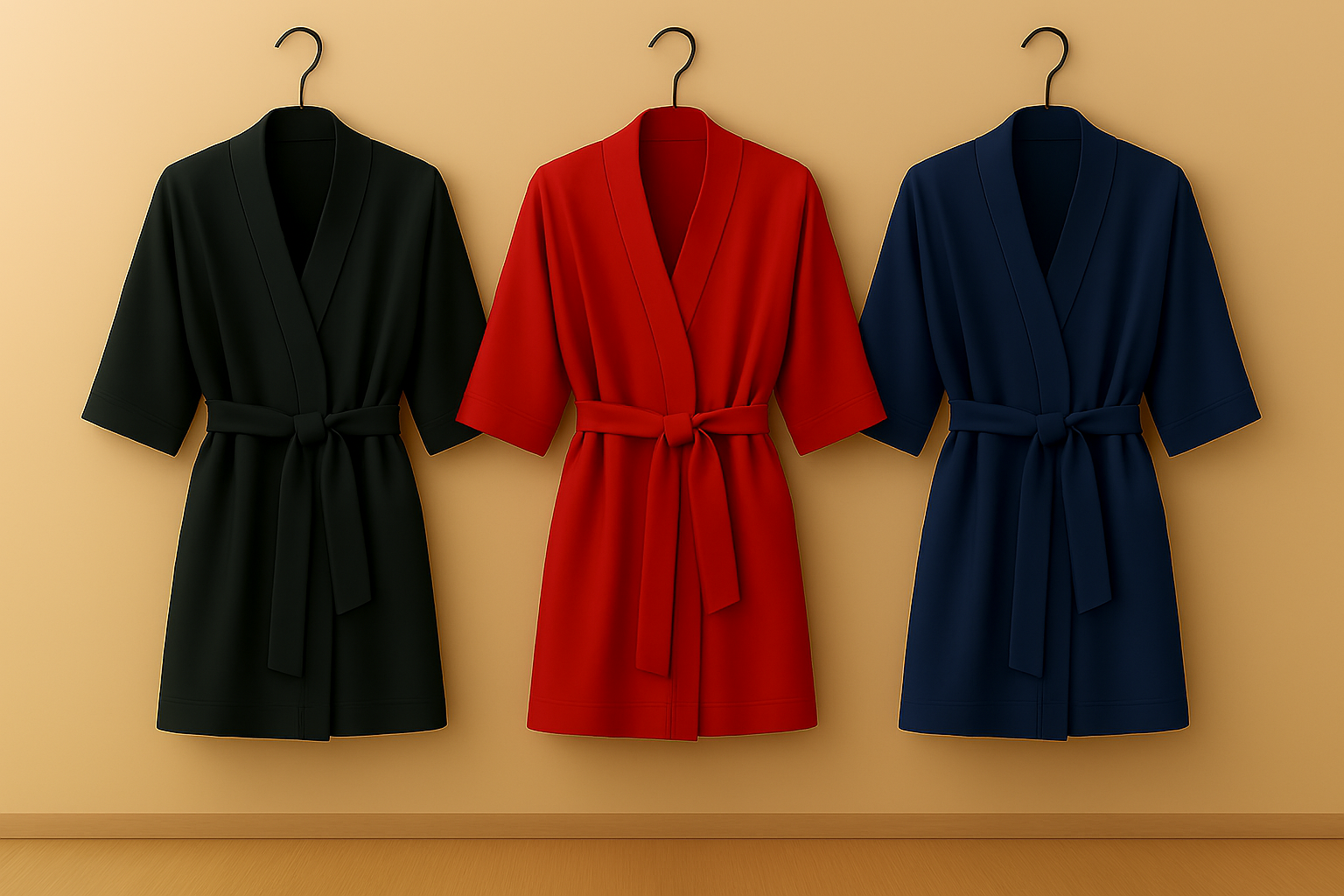 Premium Satin Sleepwear Set – Robe & Spaghetti Strap Nightdress Combo for Women – Free Size (DC-2004) - Image 3