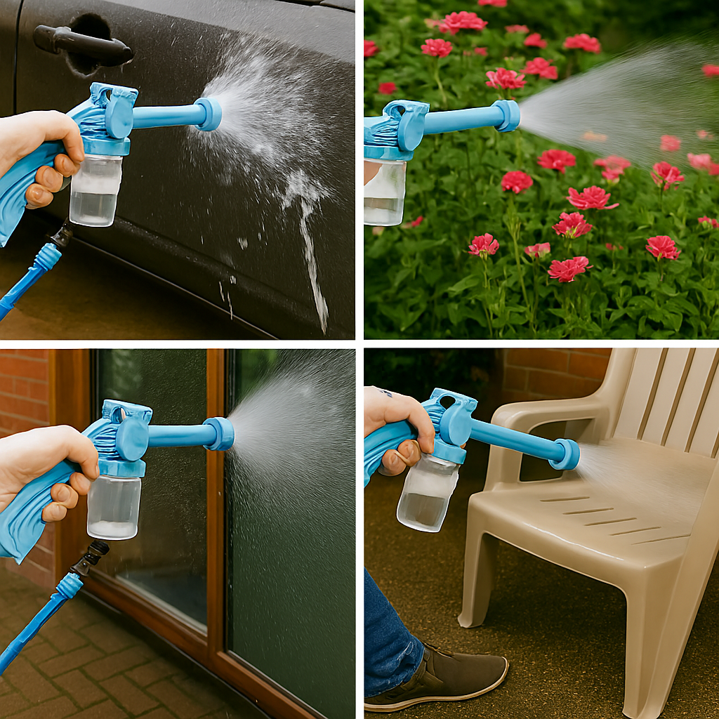 Jet Water Canon 8 In 1 Turbo Water Spray – For Car & Bike Washing, Gardening - Best Quality Water Spray ( Random Color ) - Image 2