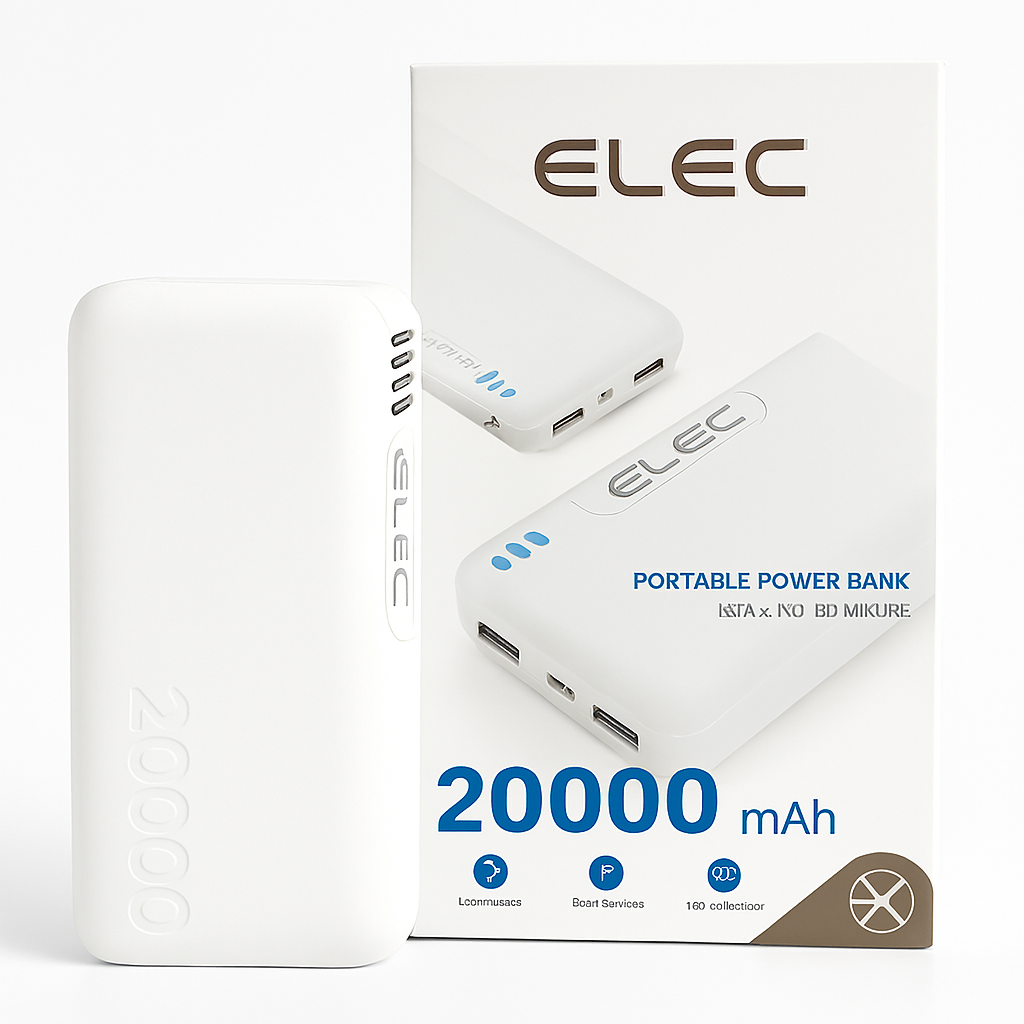Elec 20000mAh Power Bank – PD Fast Charging, High-Capacity Portable Charger - Image 4