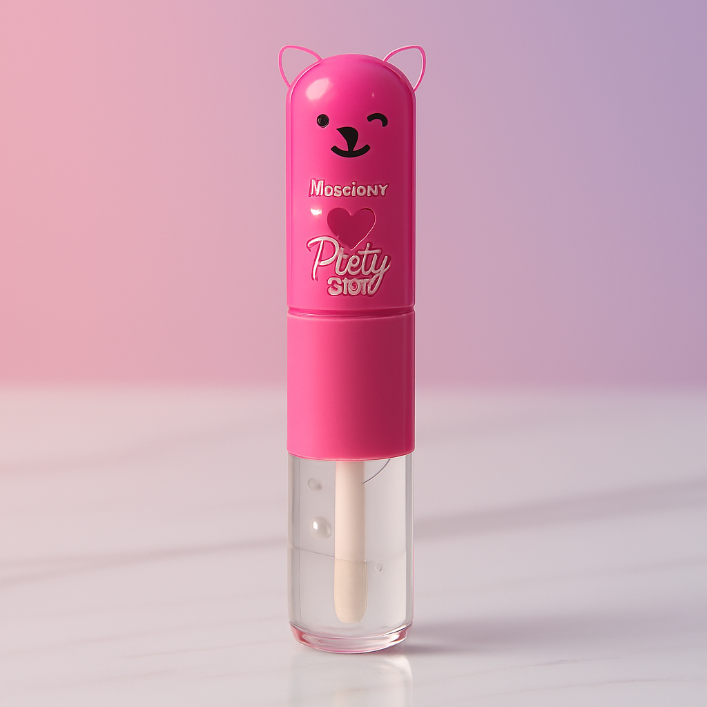 2 in 1 Cute Lip Balm + Lip Oil – Moisturizing, Glossy & Nourishing Lip Care | Available in Yellow, Red, Pink, Dark Pink, Purple & Sky Blue - Image 4