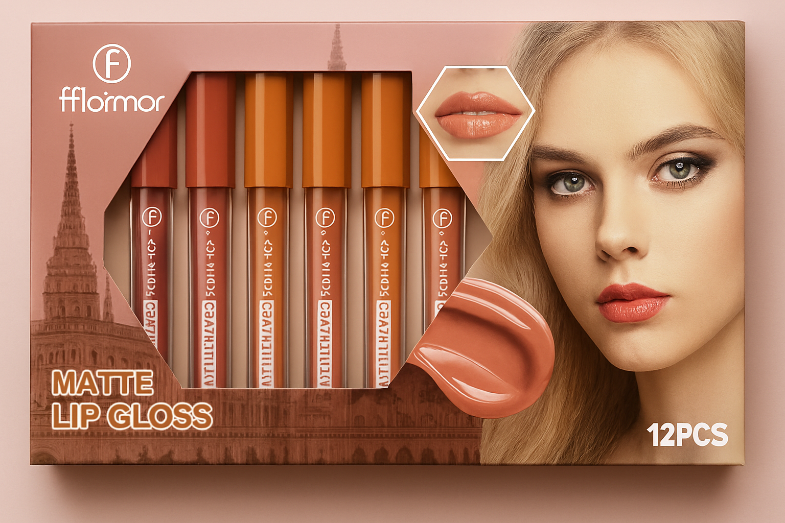 Nude Shades High Pigmented Lipgloss – Set of 6 & 12 Creamy Long-Lasting Glosses | Moisturizing, Smooth Finish & Everyday Wear - Image 4