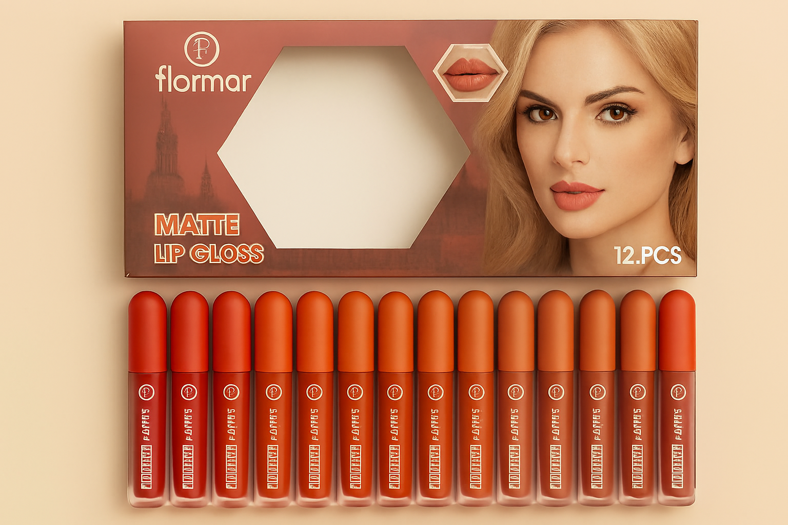 Nude Shades High Pigmented Lipgloss – Set of 6 & 12 Creamy Long-Lasting Glosses | Moisturizing, Smooth Finish & Everyday Wear