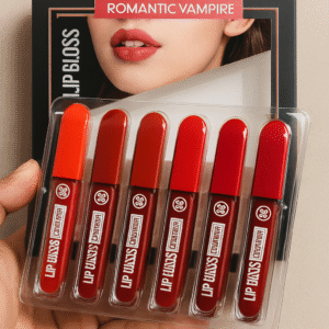 Romantic Empire Matte Lipgloss Set of 6 – High Pigment, Long-Lasting Liquid Lip Gloss | Shades of Red Collection