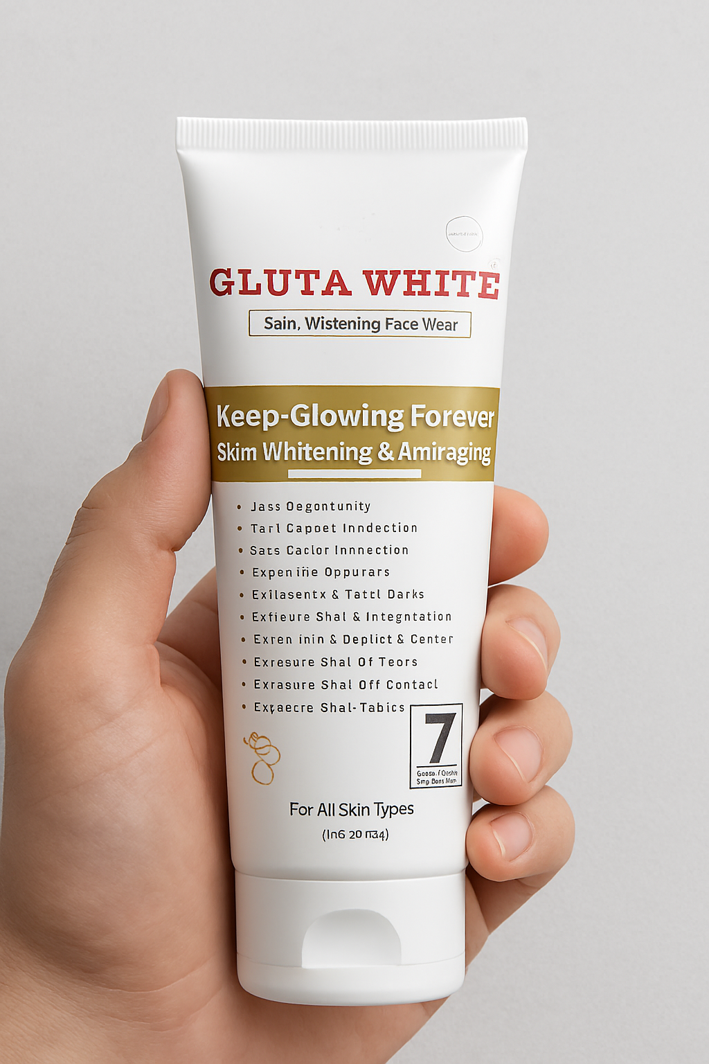 Gluta White 100% Natural Skin Whitening & Anti-Aging Face Wash 100g – Gentle Cleanser for Bright, Smooth & Youthful Skin - Image 2