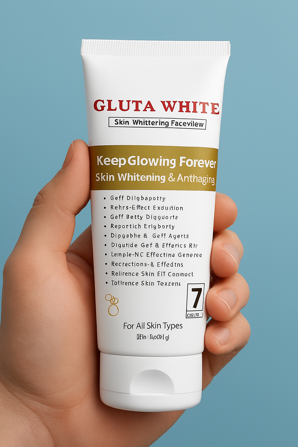 Gluta White 100% Natural Skin Whitening & Anti-Aging Face Wash 100g – Gentle Cleanser for Bright, Smooth & Youthful Skin - Image 3