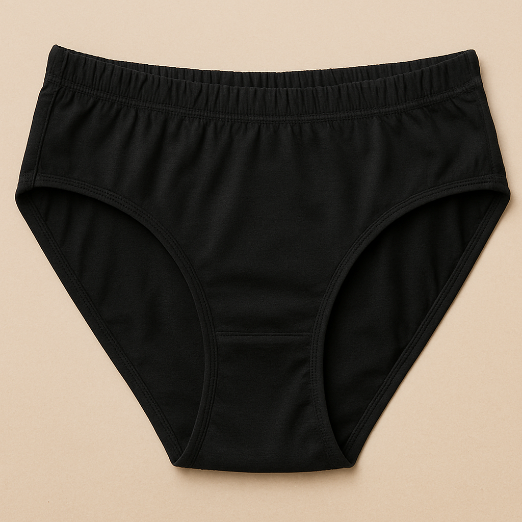 Jersey Plain Panty for Women – Lightweight, Comfortable & Soft Everyday Wear Underwear, Available in Sizes S, M, L (Black) - Image 4