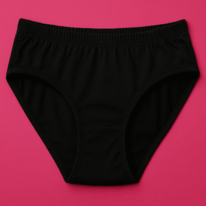 Jersey Plain Panty for Women – Lightweight, Comfortable & Soft Everyday Wear Underwear, Available in Sizes S, M, L (Black)