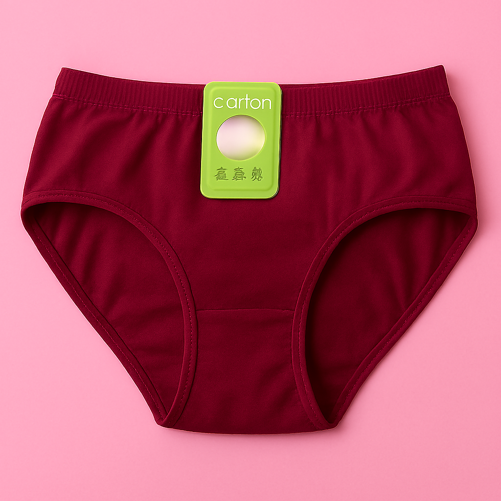 Jersey Plain Panty for Women – Soft, Lightweight & Comfortable Everyday Underwear, Breathable Jersey Fabric in Maroon