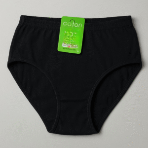 Malai Soft Fabric Underwear for Women – High Quality, Comfortable & Lightweight Everyday Panty in Black, Sizes S, M, L