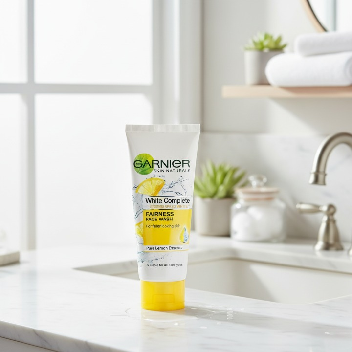 Garnier Pure Lemon Essence Face Wash – 100g Brightening Daily Cleanser for Fresh, Oil-Free & Radiant Skin | Gentle Liquid Formula