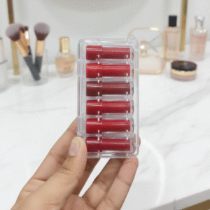 GR Romantic Love Matte Lip Gloss Set – 6 Pcs Rich Red & Maroon Shades, Smooth Velvety Finish, Long-Lasting Color, Comfortable & Elegant Everyday Wear