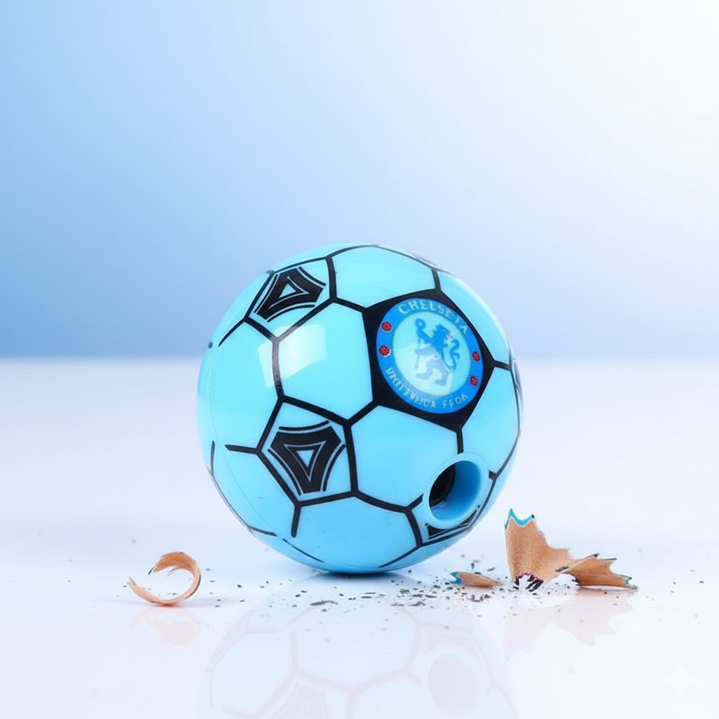 Football Shape Pencil Sharpener Set – Pack of 12 | Fun & Durable Stationery for Kids, Students, and Office Use | Compact & Easy to Use Sharpeners (Random Color) - Image 3