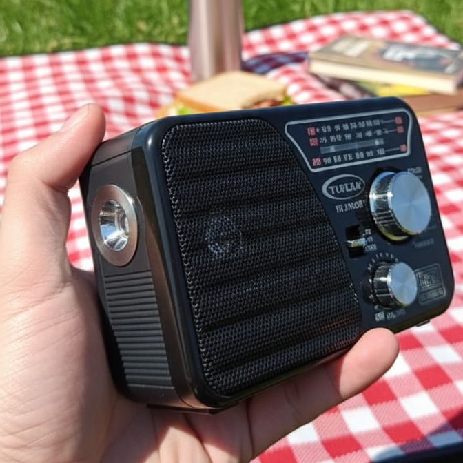 YUEGAN YG-518URT 3-Band Portable Radio with USB/TF MP3 Player, Aux Input, Flashlight & Rechargeable Battery – AM/FM/SW - Image 4