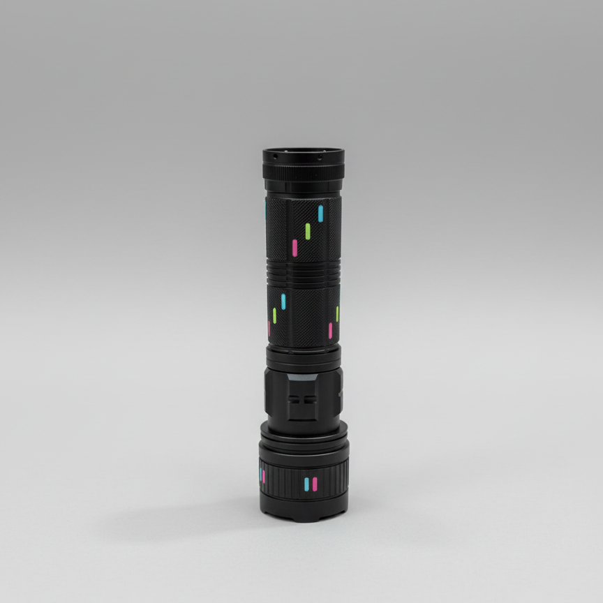 2KM Powerful Zooming Flashligh with 8 lithum cell pure steel waterproof body With Side Work Light & Usb Charging – Ultra-bright Type c charging port - Image 4