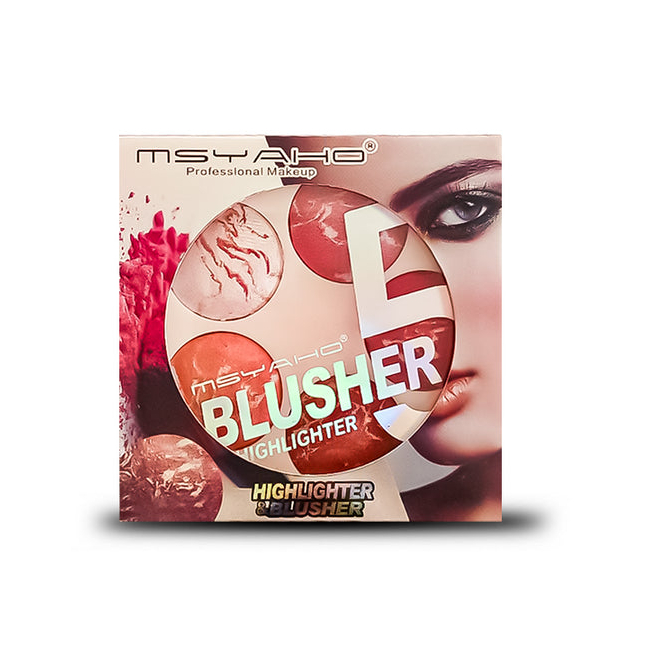 5-in-1 MSYAHO Professional Makeup Palette – 3D Highlighter, Blusher, Contour, Bronzer & Illuminator All-in-One Kit