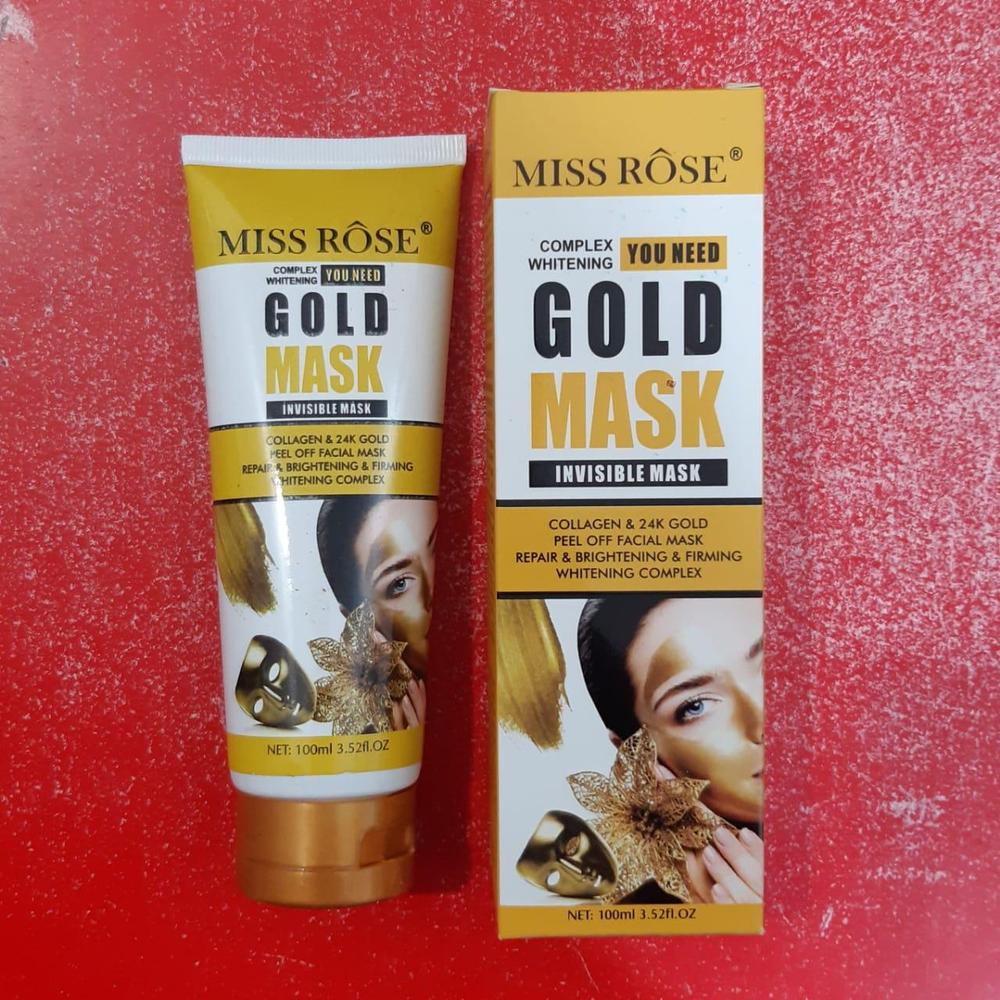 Miss Rose Original Gold Mask | Invisible Mask Collagen & 24k gold peel of facial mask repairing & Brightening & firming whitening complex - Image 2
