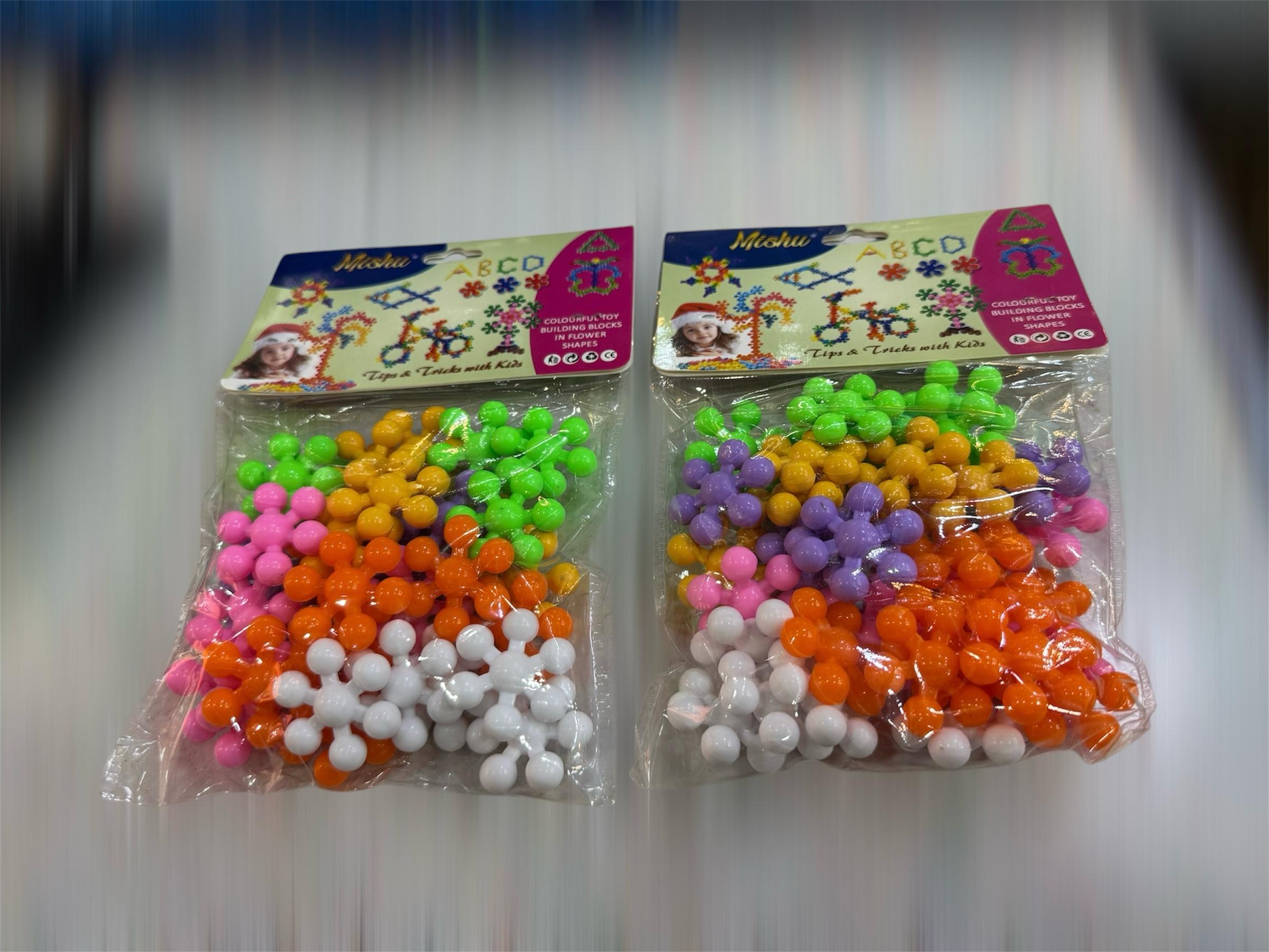 32 pcs Snowflakes Colorful Toy Building Blocks Flower-Shaped Set | Plastic colorful snowflakes toy