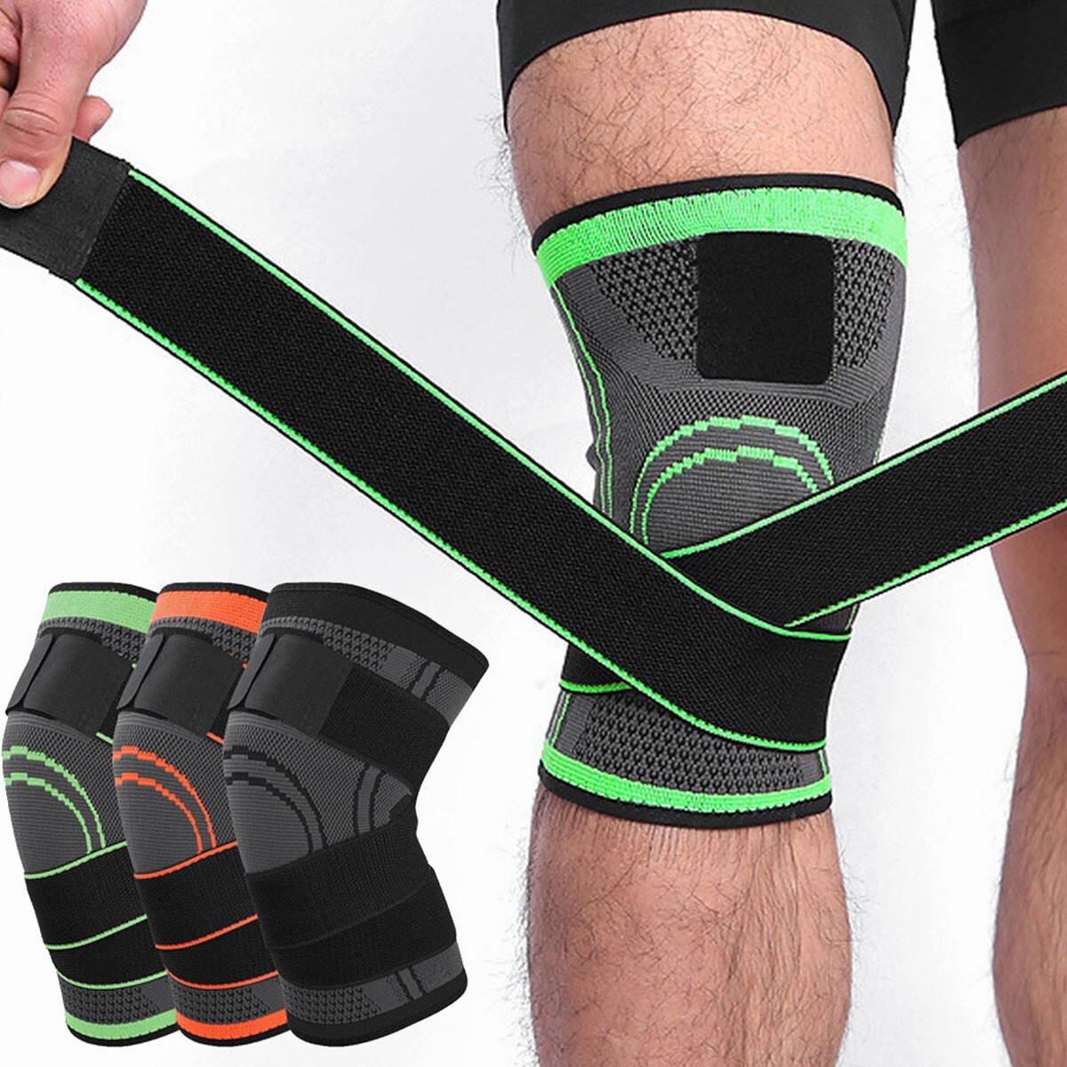 1 Pc Knee Support Patela Belt Elastic Bandage Tape Sport Strap Straps Knew Pad Protector Band For Knee Brace (random color) - Image 5