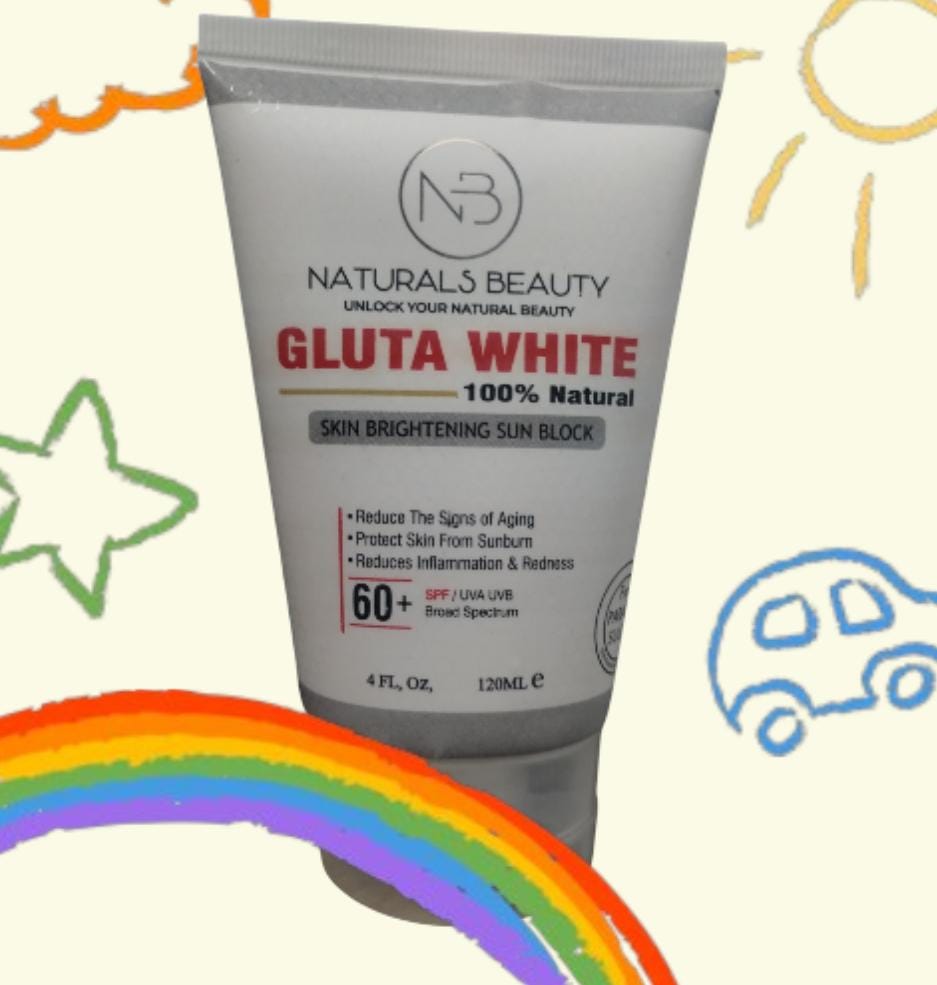 Naturals Beauty Gluta White Skin Brightning Sun Block Spf 60+ UAV&UVB 120 ML - Image 3