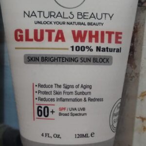 Naturals Beauty Gluta White Skin Brightning Sun Block Spf 60+ UAV&UVB 120 ML
