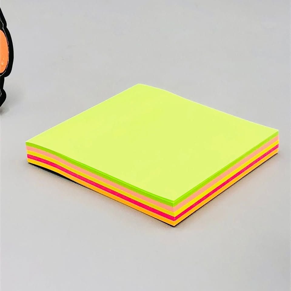 3x3 Inches Sticky Notes Pack – 100 Sheets Per Pad, Strong Adhesive Backing, Easy to Write On, Peel-Off Convenience, Perfect for Home, Office, and School Use (Random Color) - Image 2