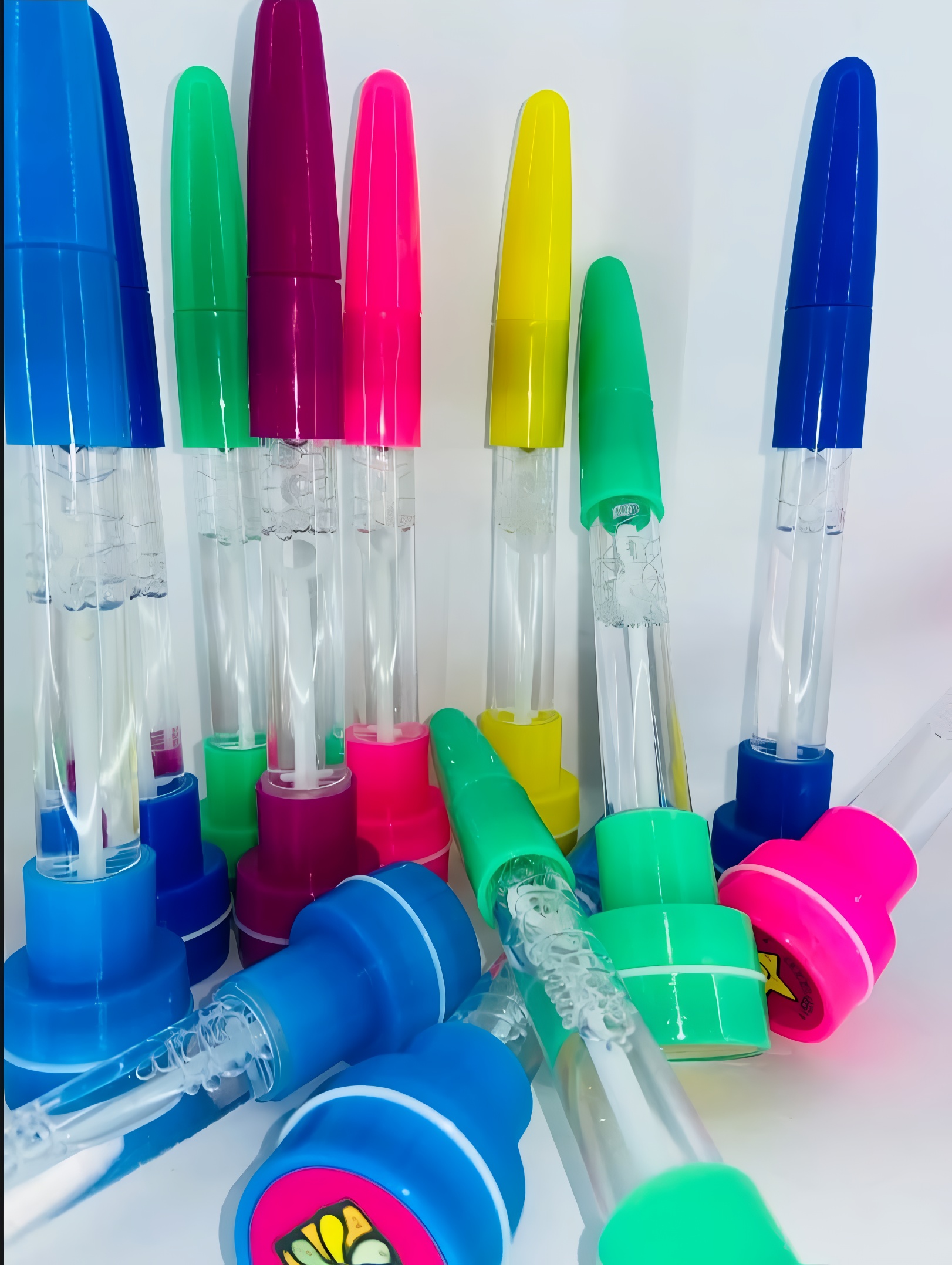 4-in-1 Pen with Stamp, Bubbles, Light, and Writing Function – Fun Creative Multi-Use Pen for Kids, Arts, Crafts, and School Supplies – Premium Quality, Imported, Available in 6 Colors with Bubble Container and Red Light (Random Color) - Image 4