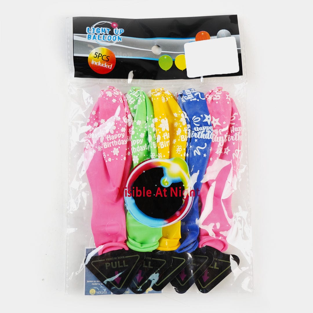 5Pcs Light Up LED Balloons HBD – Glowing Party Balloons for Birthday, Anniversary, Wedding, New Year, and Celebration Decorations - Image 3